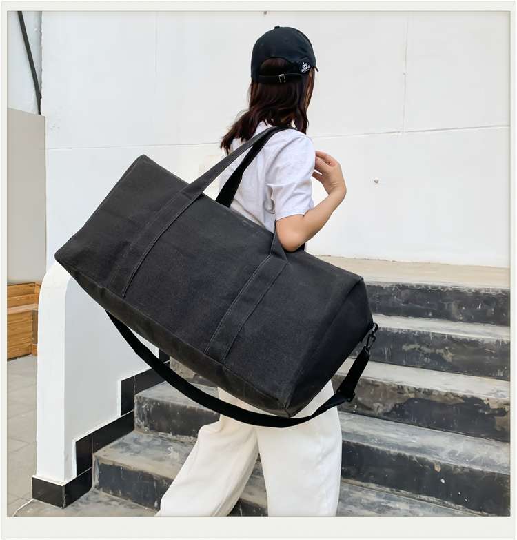 大容量キャンバス旅行ボストンバッグ 25L 45L