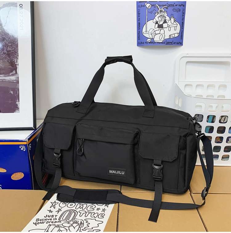 多機能ポケット付き大容量ボストンバッグ 15L 35L