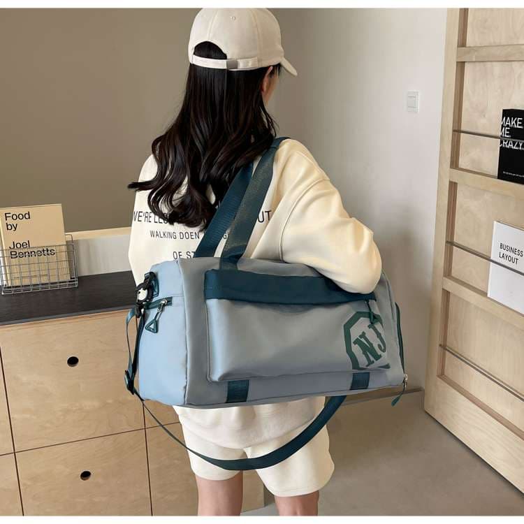 多機能ロゴ入り旅行用ボストンバッグ 20L