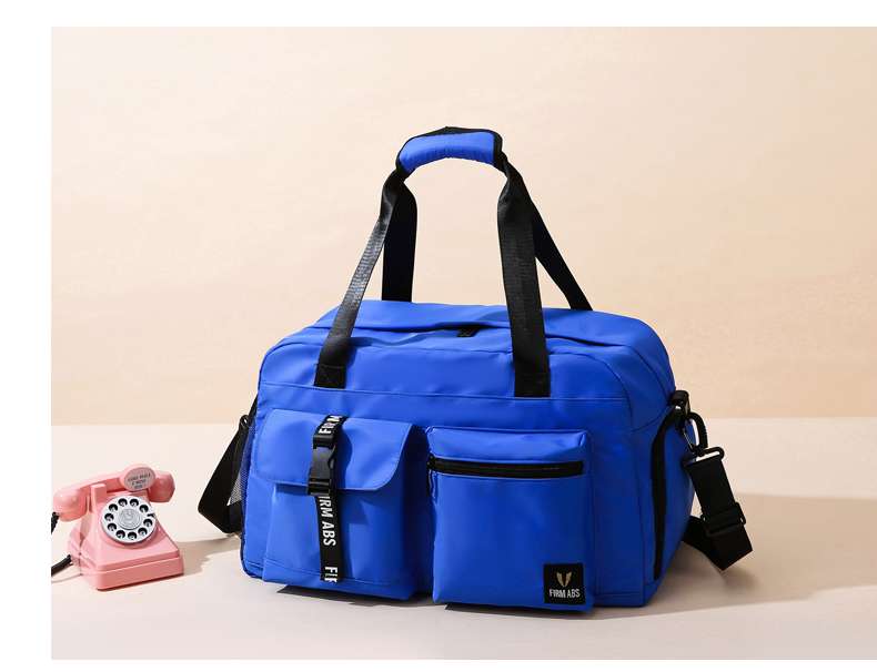 多機能ポケット付き旅行用ボストンバッグ 30L