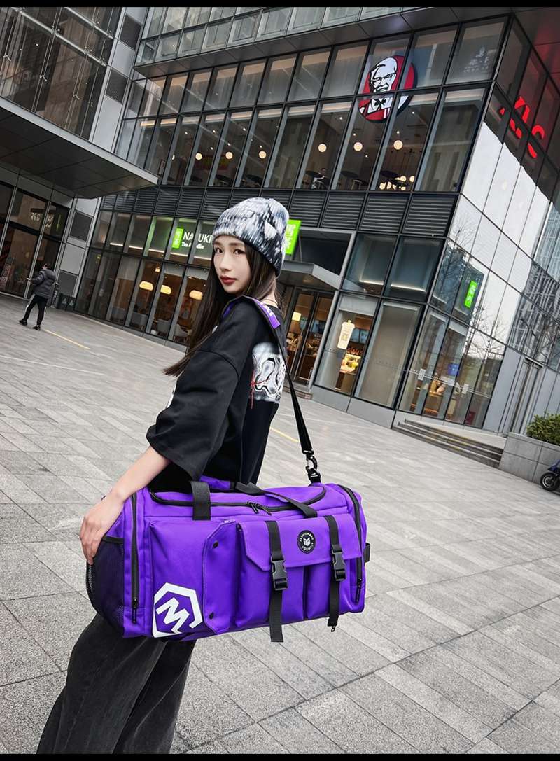 多機能ポケット付き大容量ボストンバッグ 40L