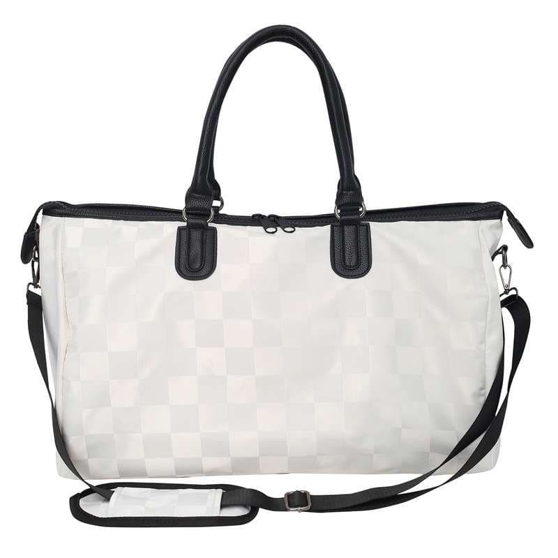 チェック柄大容量ボストンバッグ 30L