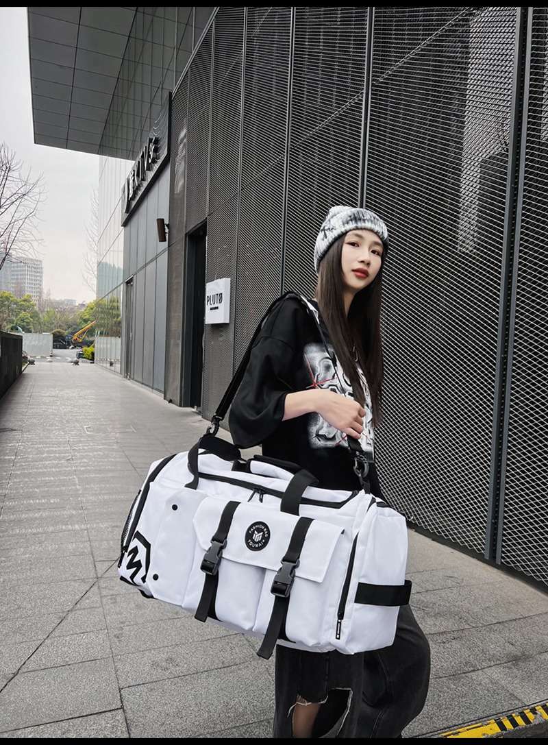 多機能ポケット付き大容量ボストンバッグ 40L