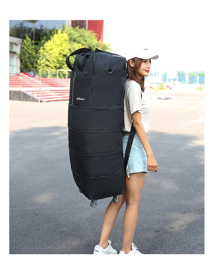 ボストンバッグ 大容量キャスター付き拡張ボストン