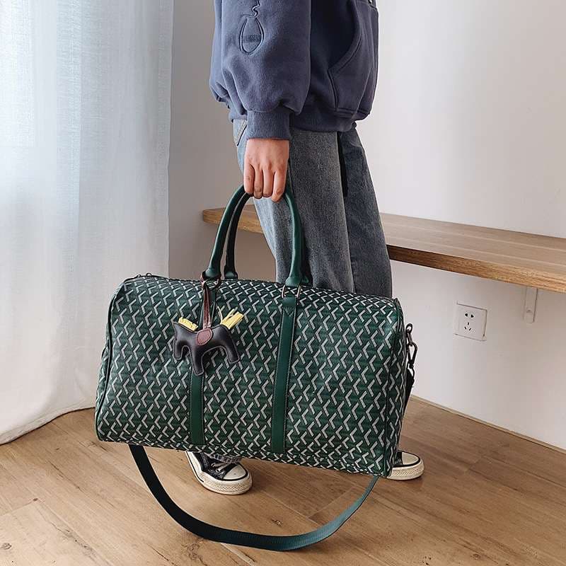 幾何学模様 大容量ボストンバッグ 20L