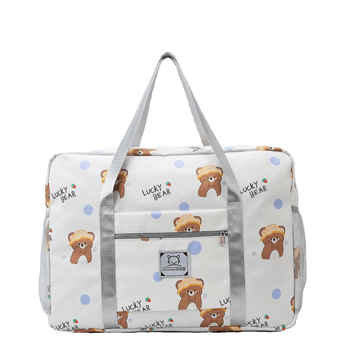 ラッキーベア柄 大容量トラベルボストンバッグ 25L 40L 50L