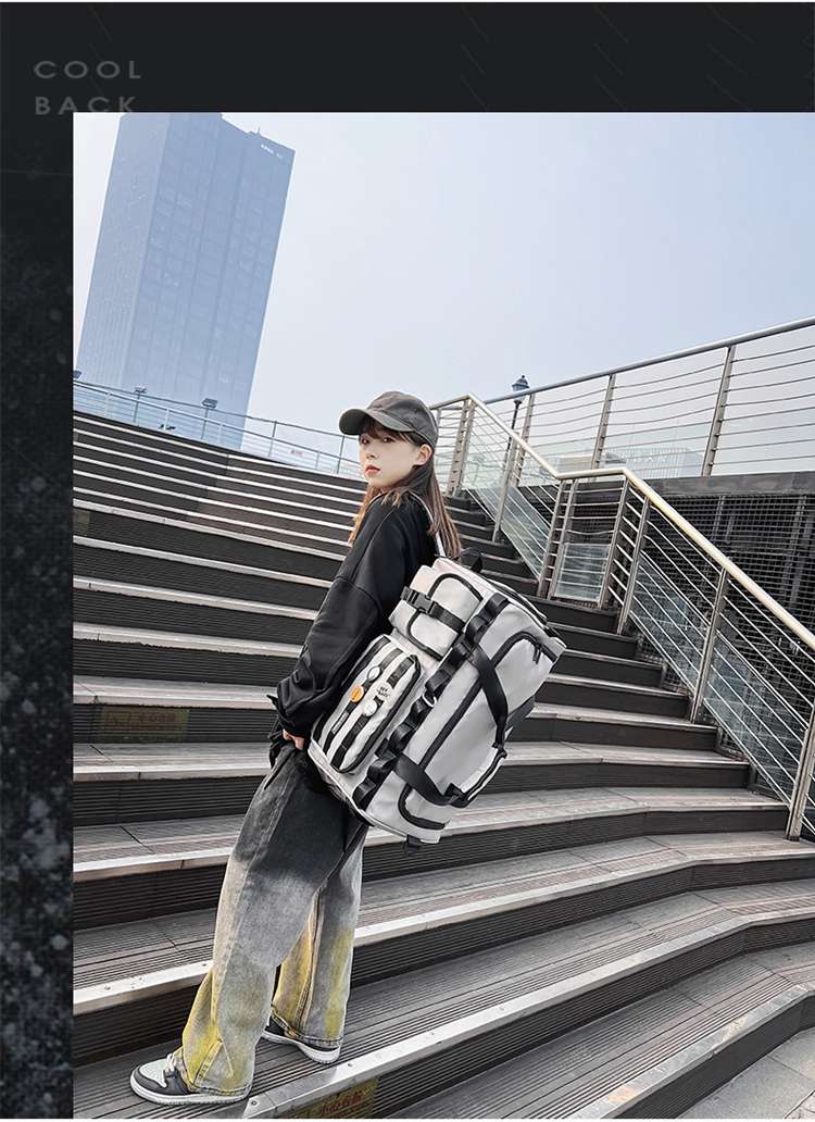 多機能ポケット付き大容量ボストンバッグ リュックにもなる2WAY 40L