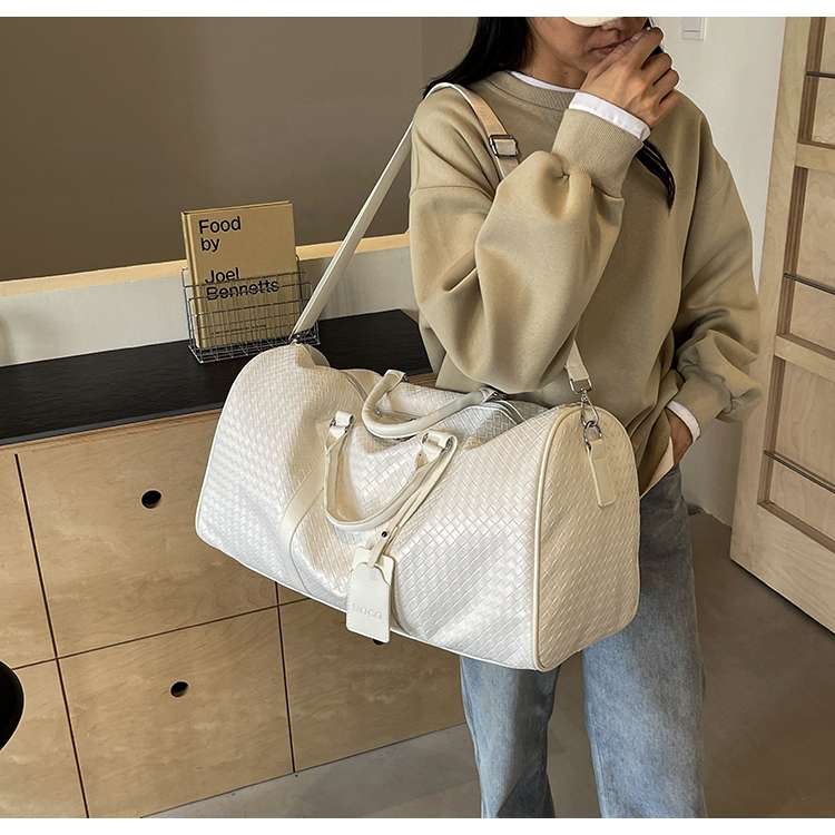 編み込み風 大容量ボストンバッグ 30L