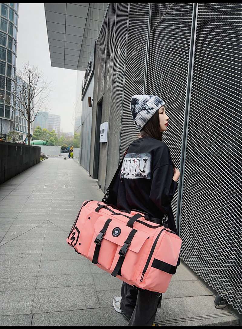 多機能ポケット付き大容量ボストンバッグ 40L