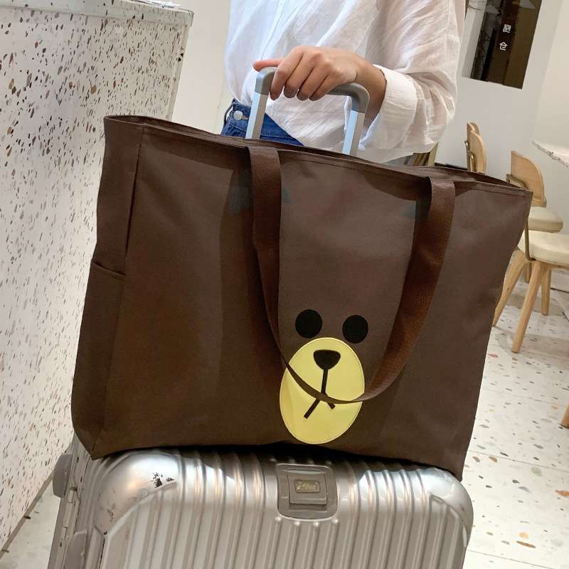 ボストンバッグ クマさん顔付き大容量トートバッグ