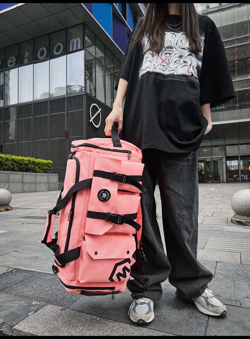 多機能ポケット付き大容量ボストンバッグ 40L