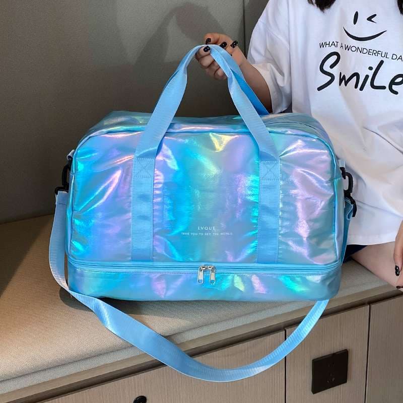 光沢ホログラムボストンバッグ 40L