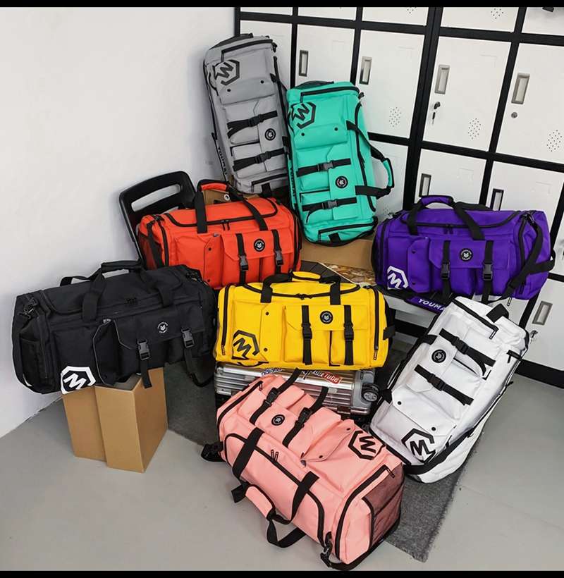 多機能ポケット付き大容量ボストンバッグ 40L
