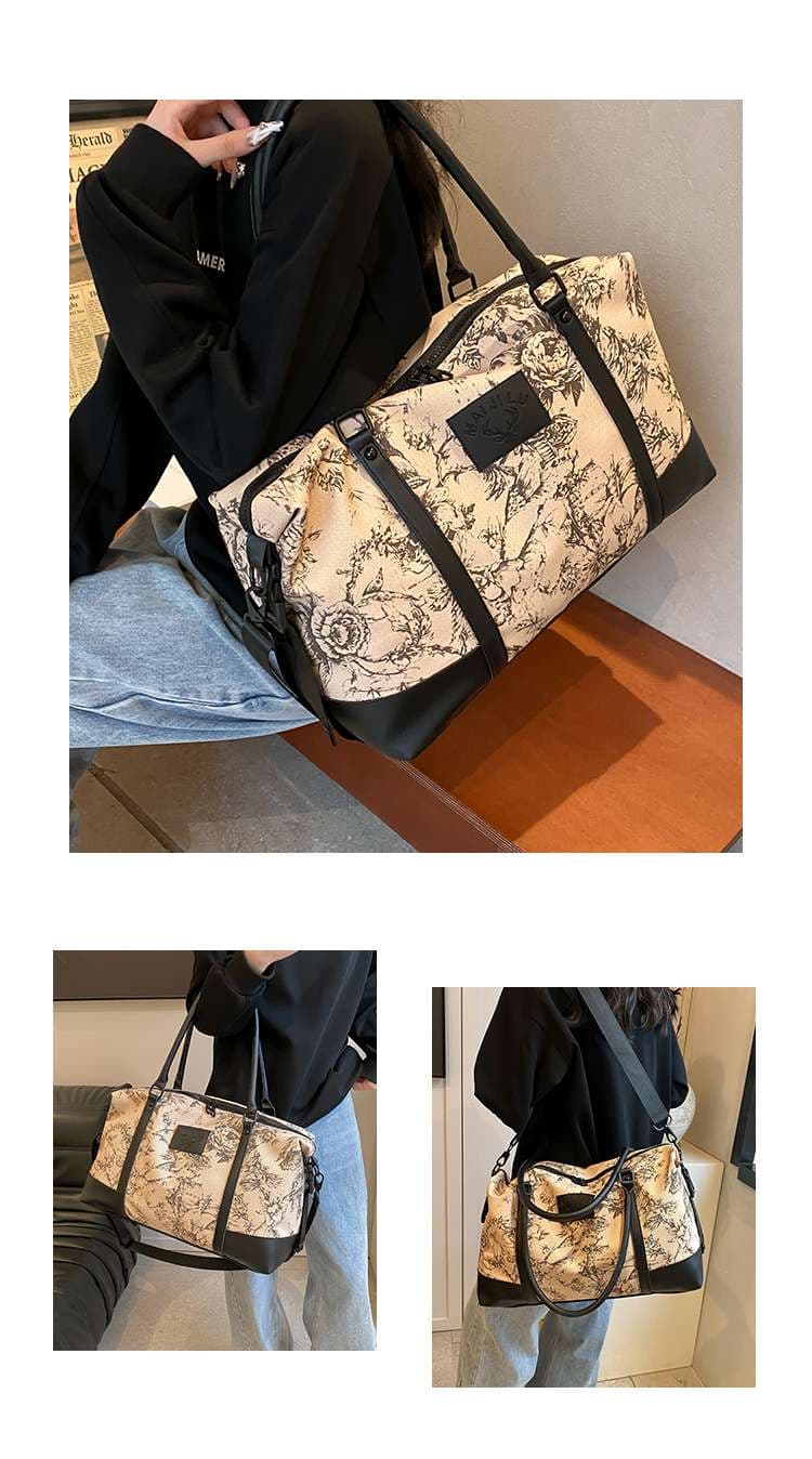 花柄エレガントボストンバッグ 15L