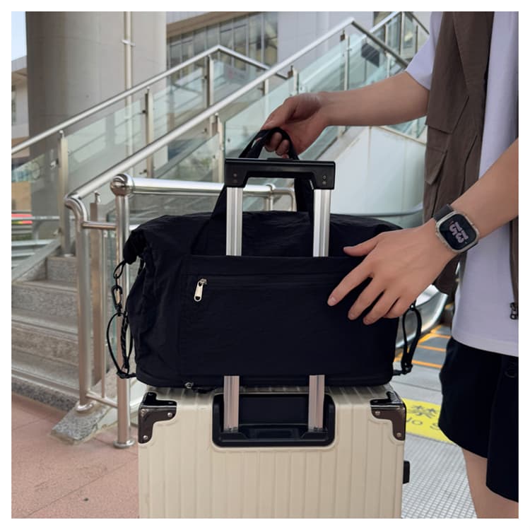 ボストンバッグ 軽量バイカラーボストン 拡張可能 5色展開