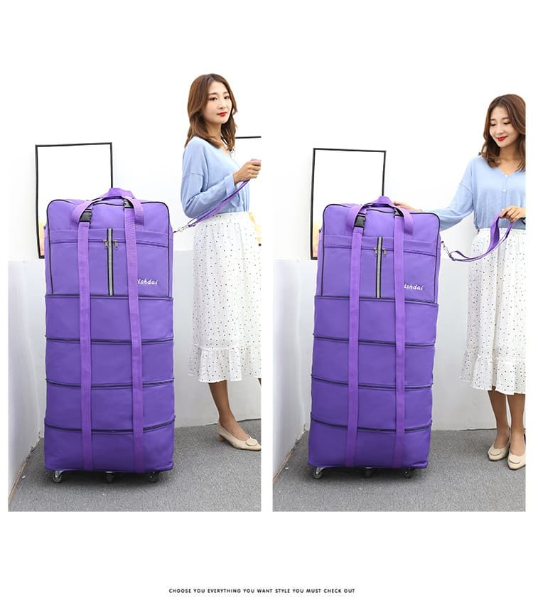 ボストンバッグ 大容量キャスター付き拡張ボストン