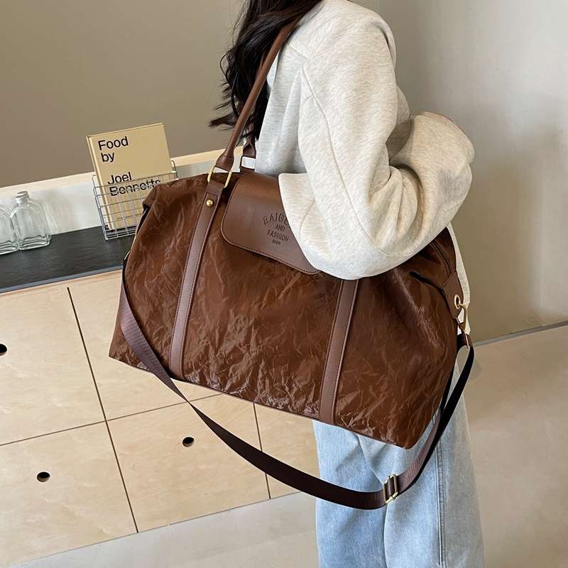 大容量ソフトレザー旅行用ボストンバッグ 20L