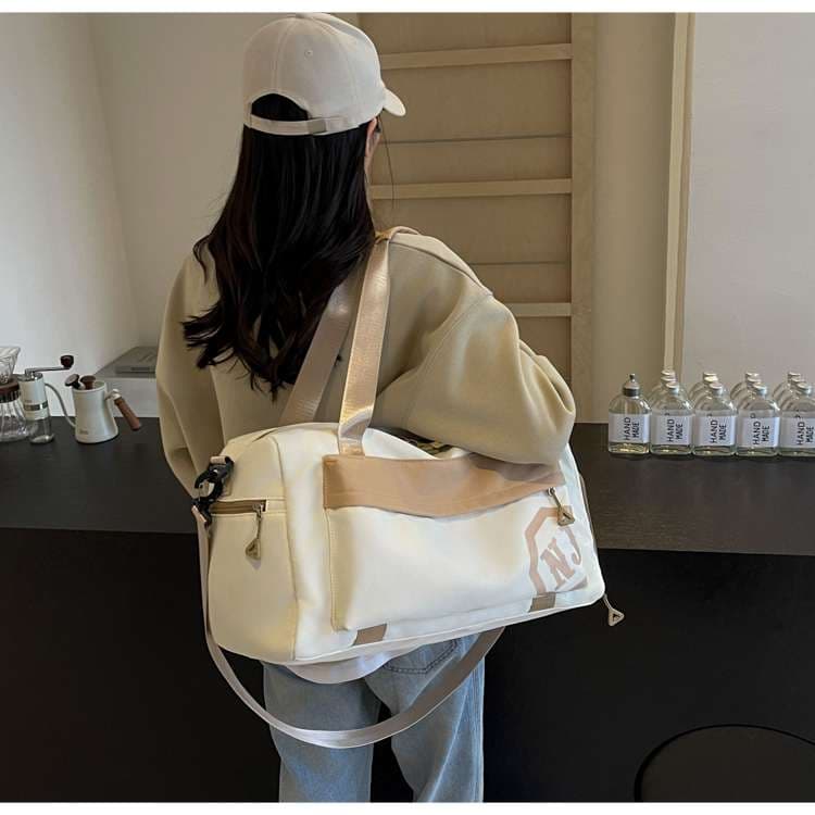 多機能ロゴ入り旅行用ボストンバッグ 20L