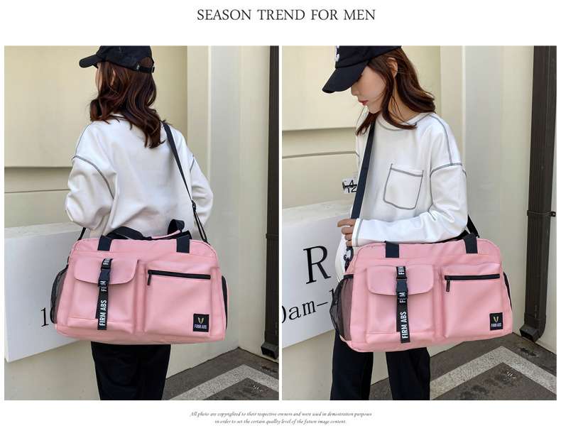 多機能ポケット付き旅行用ボストンバッグ 30L