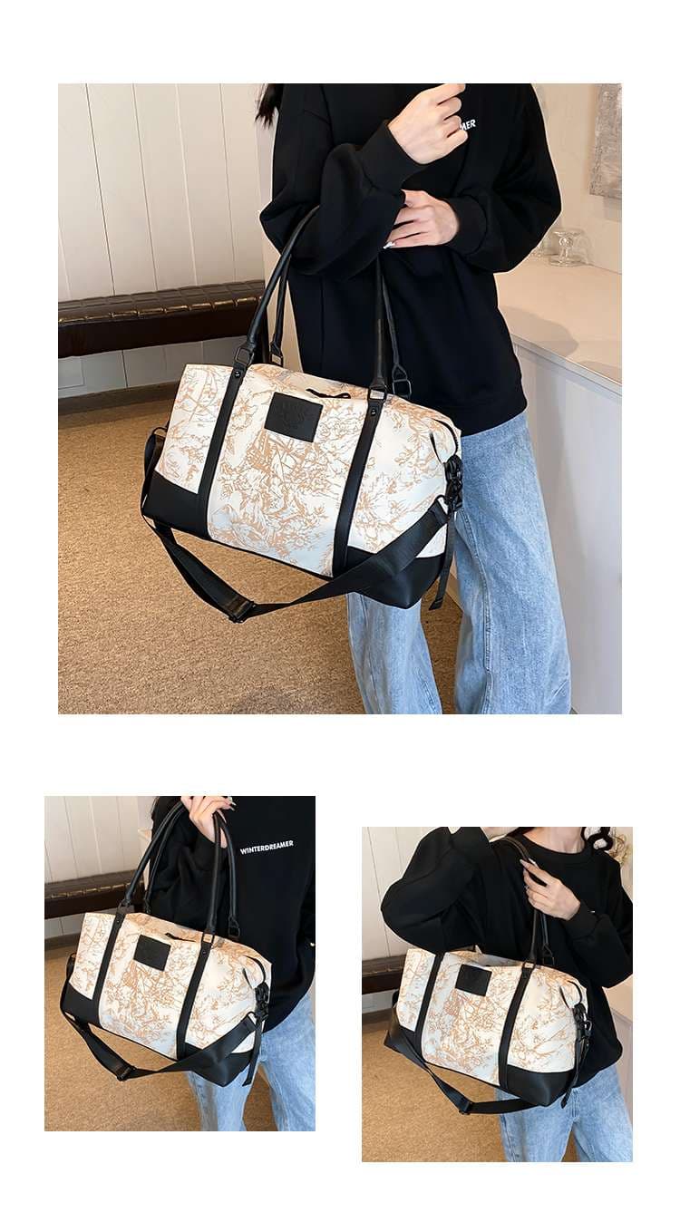 花柄エレガントボストンバッグ 15L