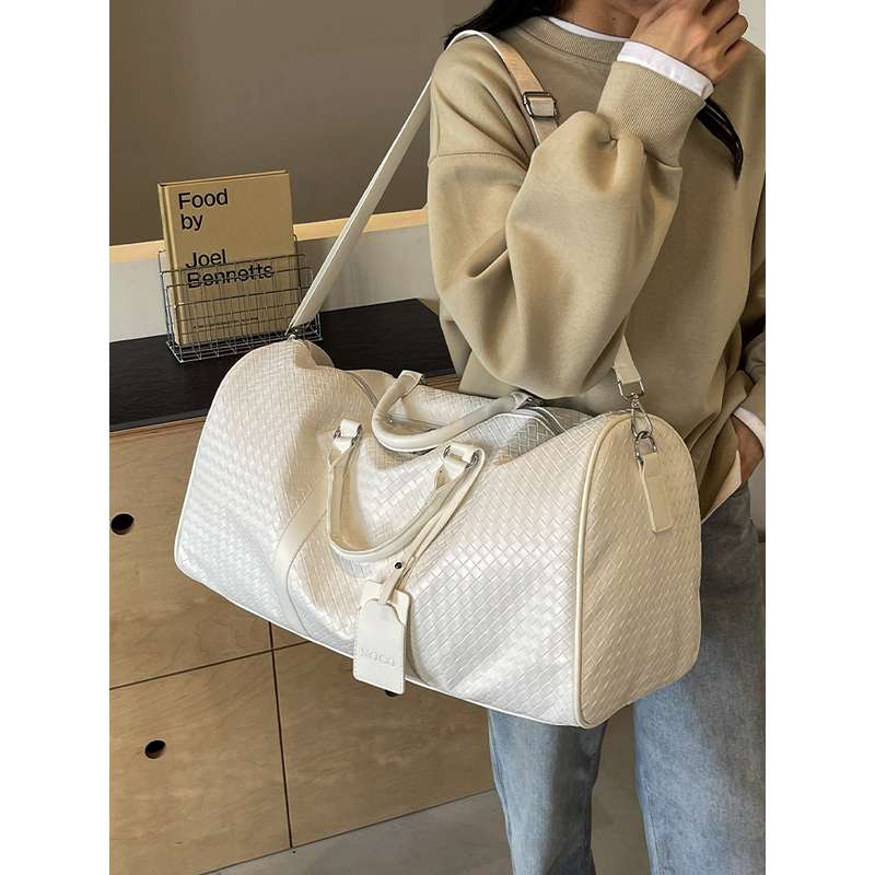 編み込み風 大容量ボストンバッグ 30L