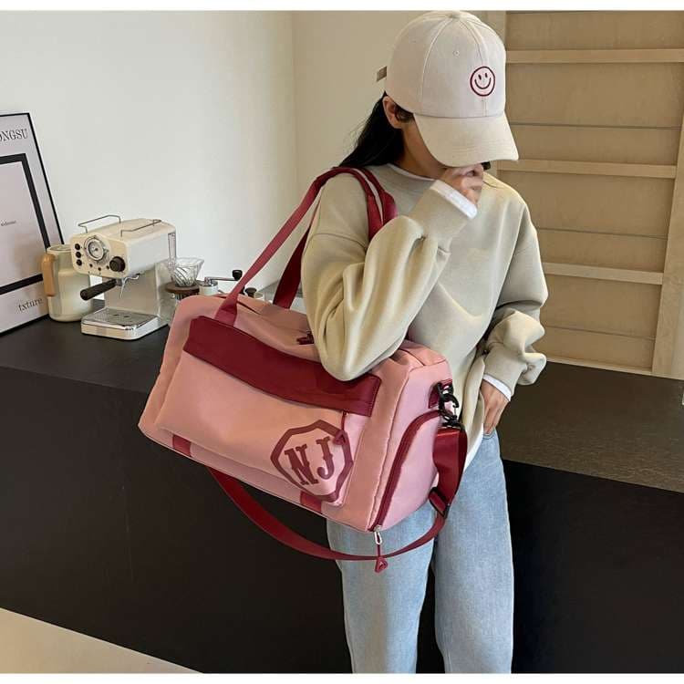 多機能ロゴ入り旅行用ボストンバッグ 20L