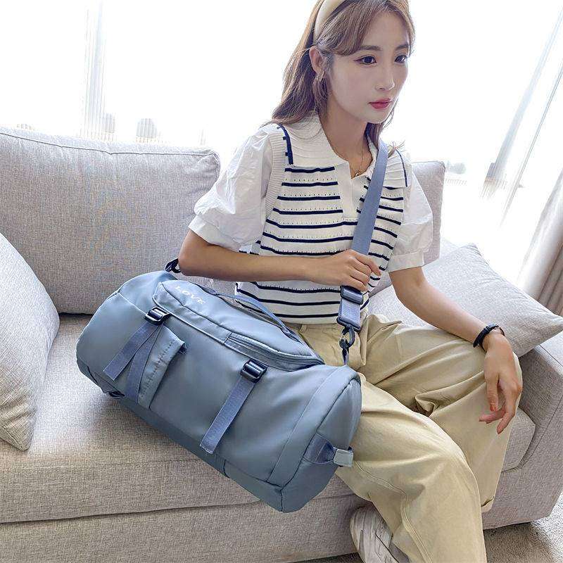 ボストンバッグ 多機能ポケット付き大容量トラベルバッグ 全8色展開 25L