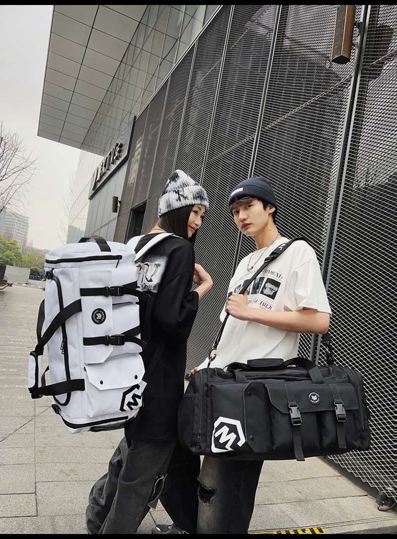 多機能ポケット付き大容量ボストンバッグ 40L
