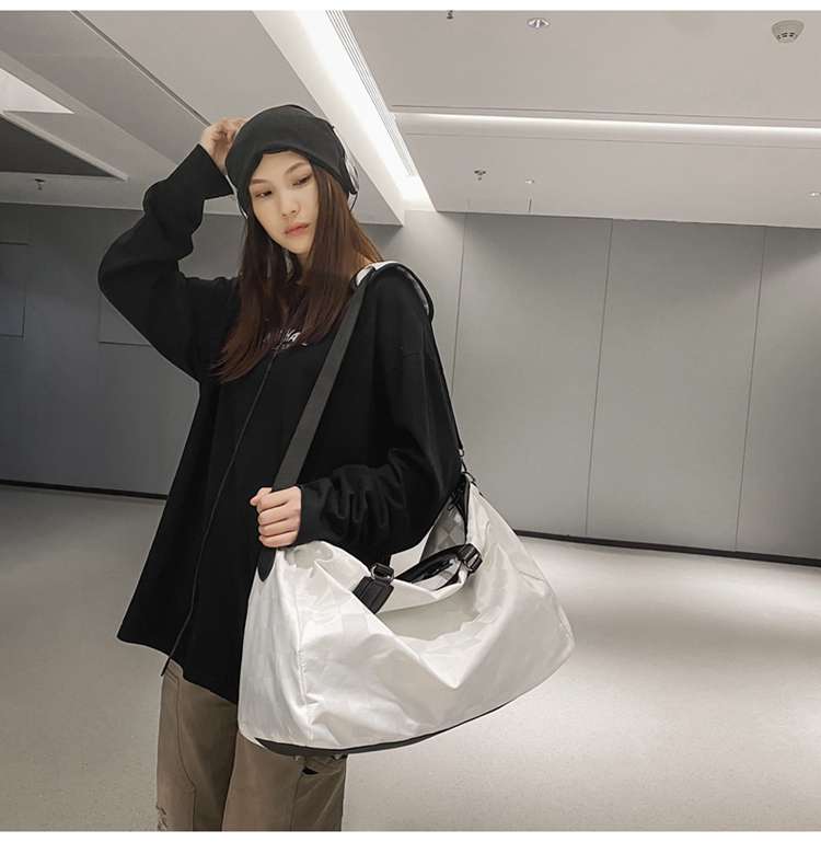 チェック柄大容量ボストンバッグ 30L