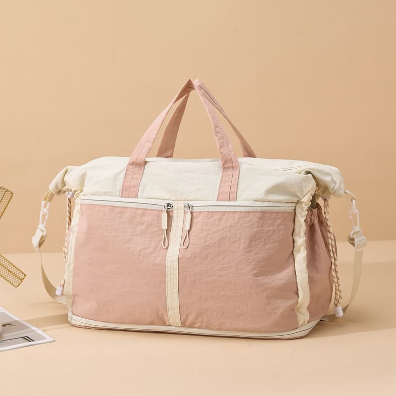 ボストンバッグ 軽量バイカラーボストン 拡張可能 5色展開