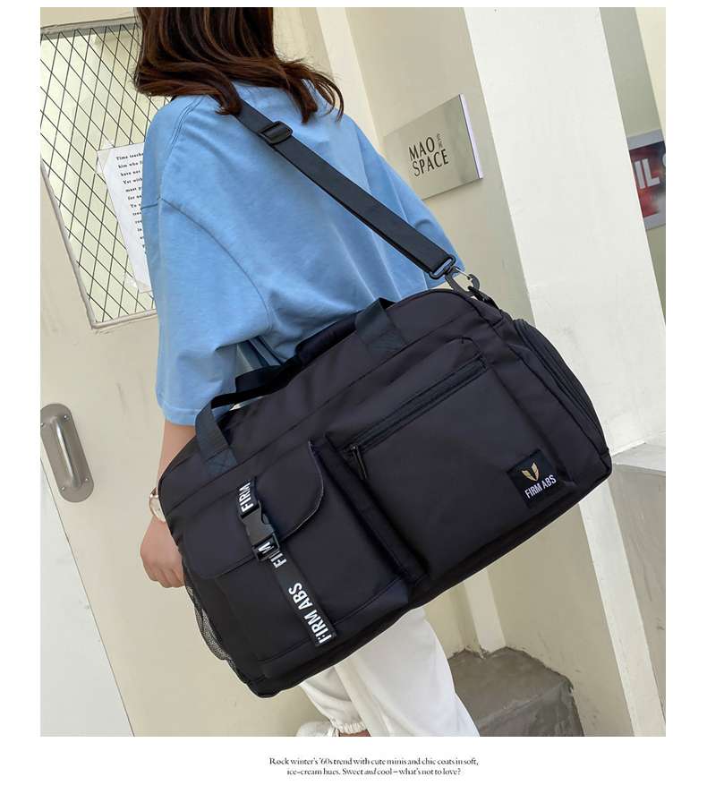 多機能ポケット付き旅行用ボストンバッグ 30L