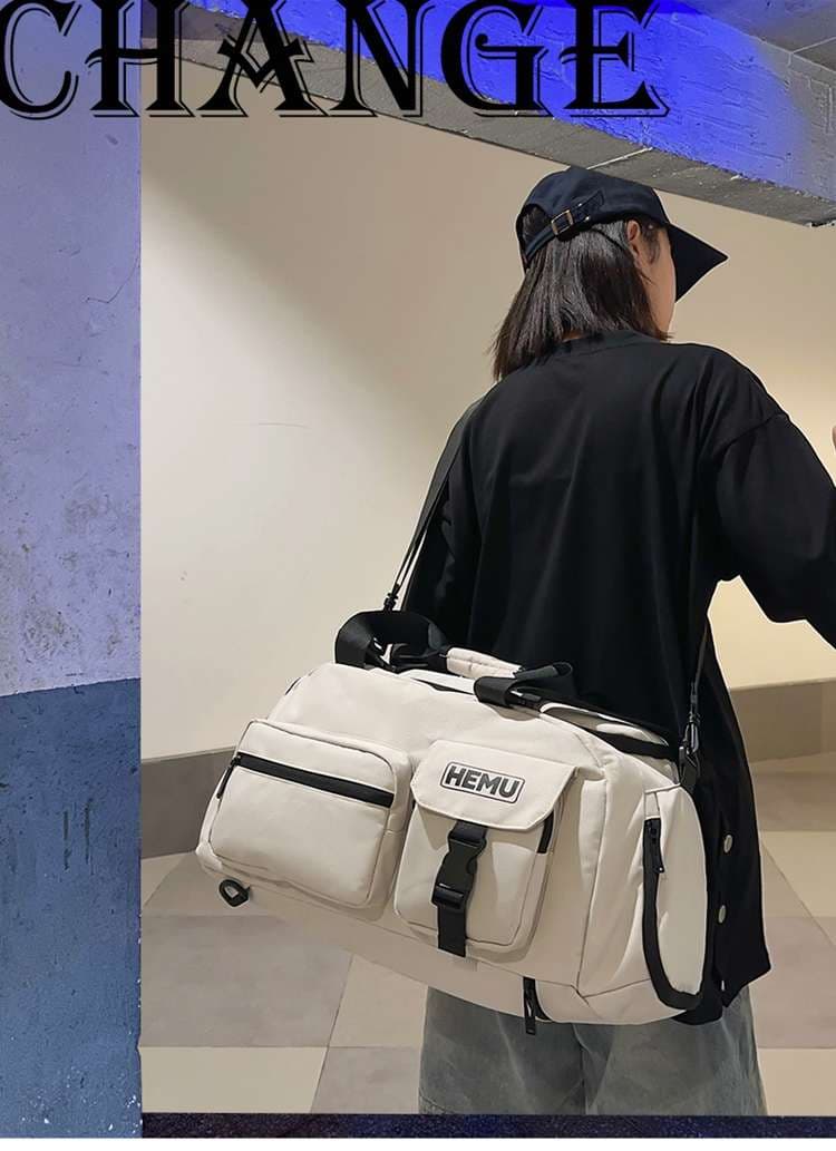 ボストンバッグ 多機能ポケット付き大容量旅行バッグ リュックにもなる2WAY 25L