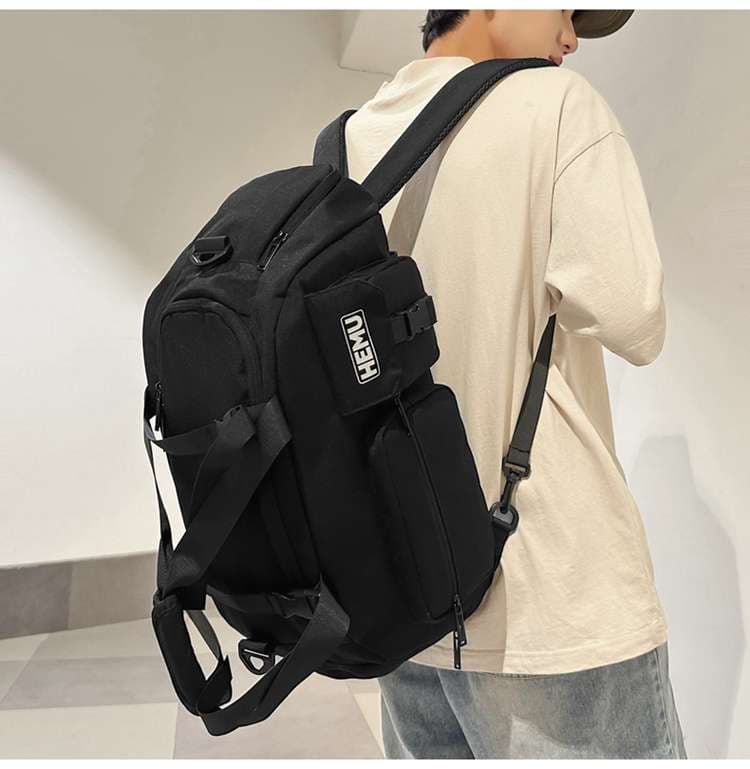 ボストンバッグ 多機能ポケット付き大容量旅行バッグ リュックにもなる2WAY 25L