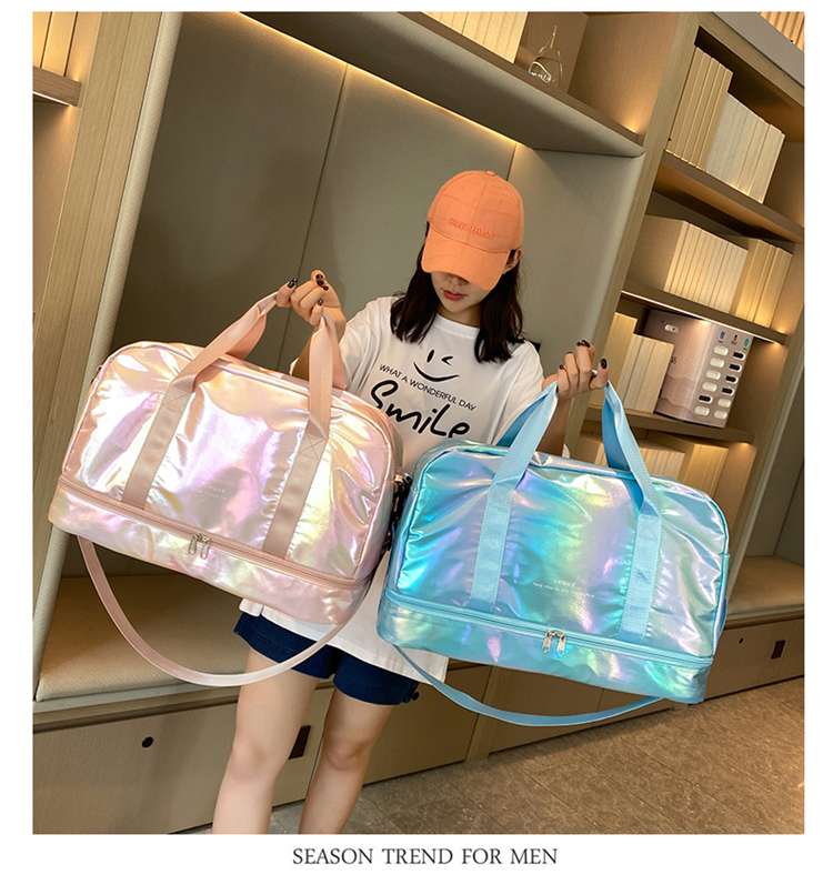 光沢ホログラムボストンバッグ 40L