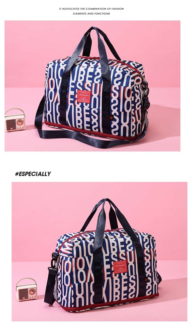 アルファベットデザイン ボストンバッグ 45L