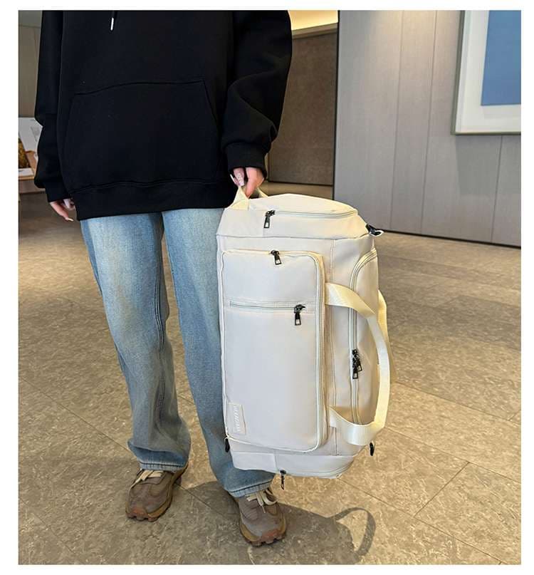 多機能ポケット付き大容量ボストンバッグ 35L