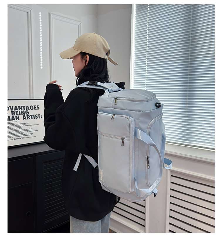 多機能ポケット付き大容量ボストンバッグ 35L