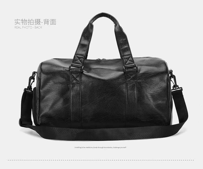 多機能レザー調トラベルボストンバッグ 25L 35L
