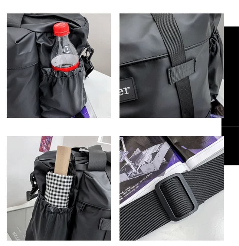 軽量防水ボストンバッグ キャラチャーム付き 30L