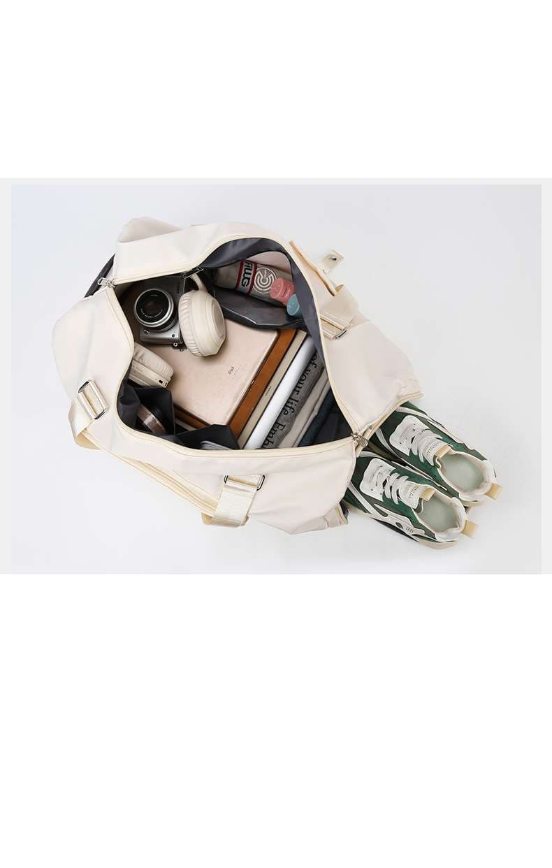 多機能シューズ収納付き旅行ボストンバッグ 30L