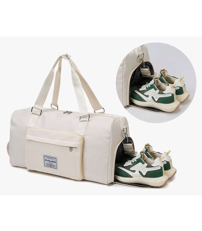 多機能シューズ収納付き旅行ボストンバッグ 30L