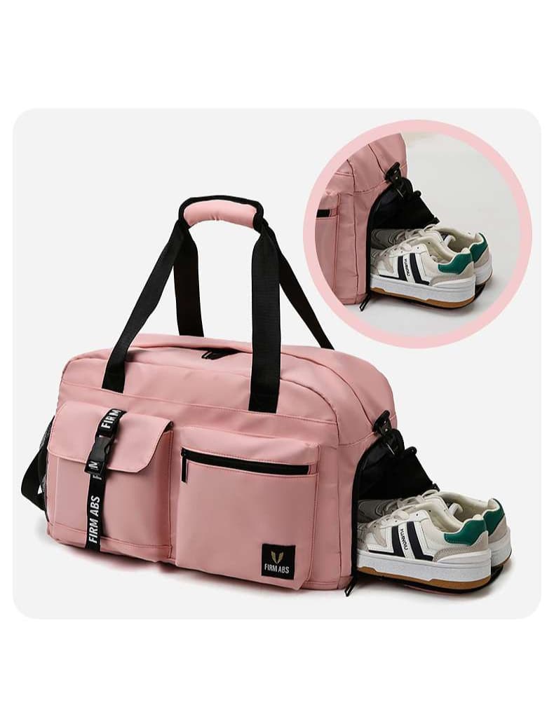 多機能ポケット付き旅行用ボストンバッグ 30L