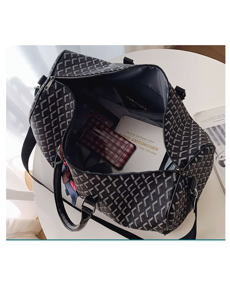 幾何学模様 大容量ボストンバッグ 20L