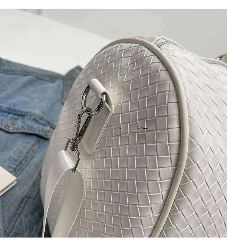 編み込み風 大容量ボストンバッグ 30L