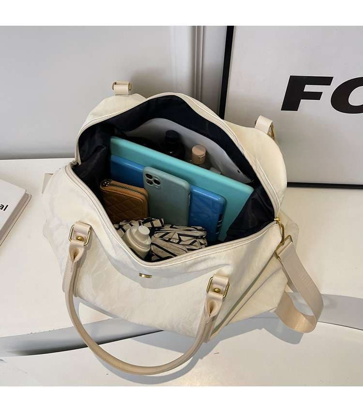 大容量ソフトレザー旅行用ボストンバッグ 20L