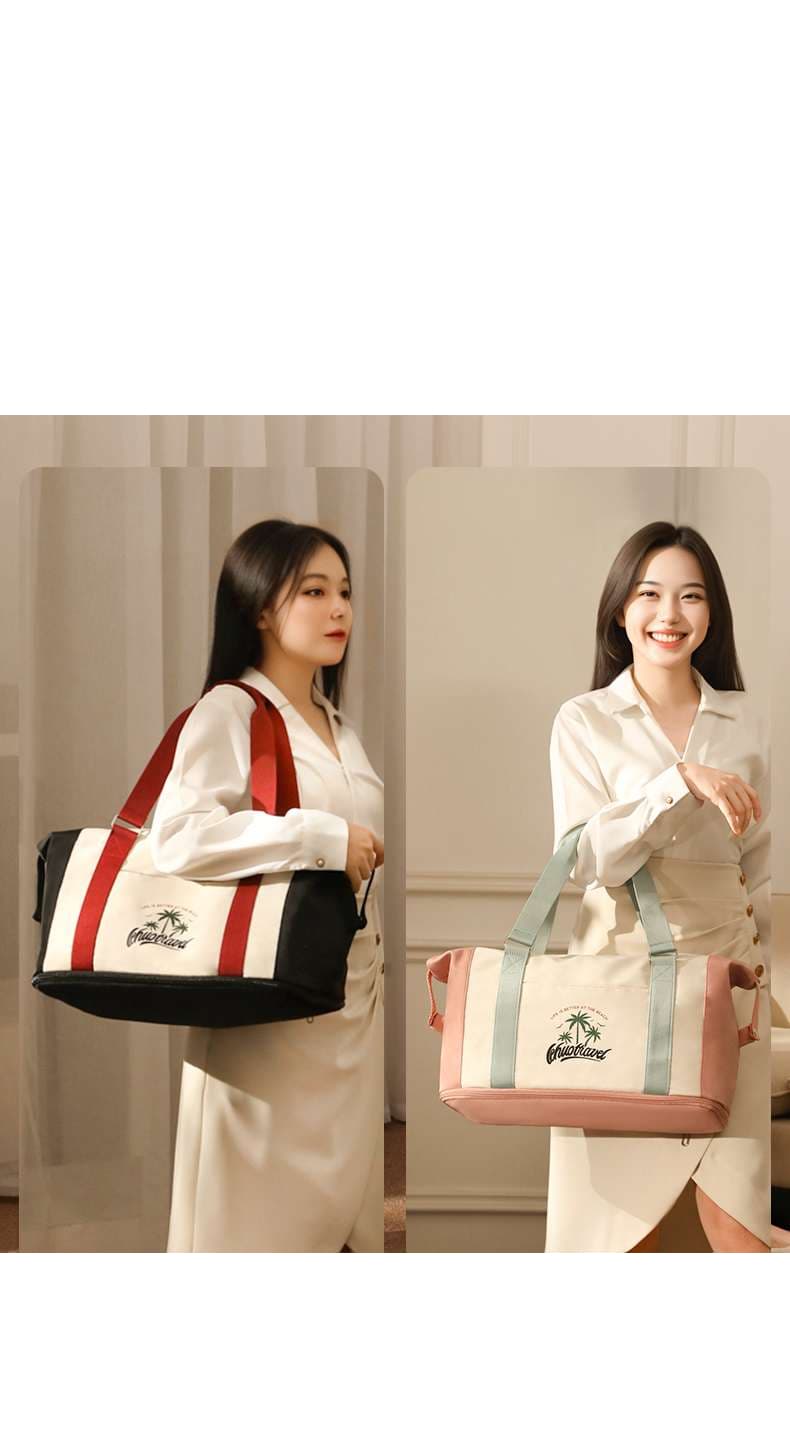 ボストンバッグ トロピカルデザイン オールシーズン旅行バッグ 30L 40L