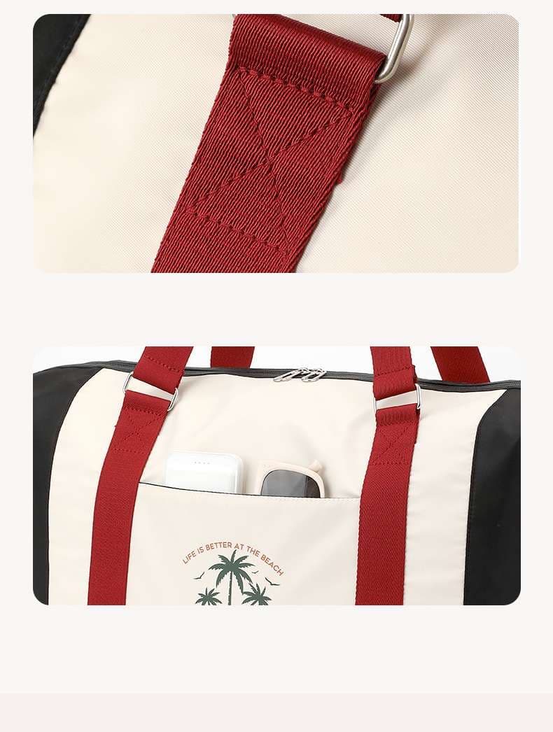 ボストンバッグ トロピカルデザイン オールシーズン旅行バッグ 30L 40L