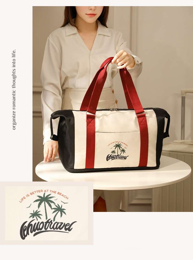 ボストンバッグ トロピカルデザイン オールシーズン旅行バッグ 30L 40L