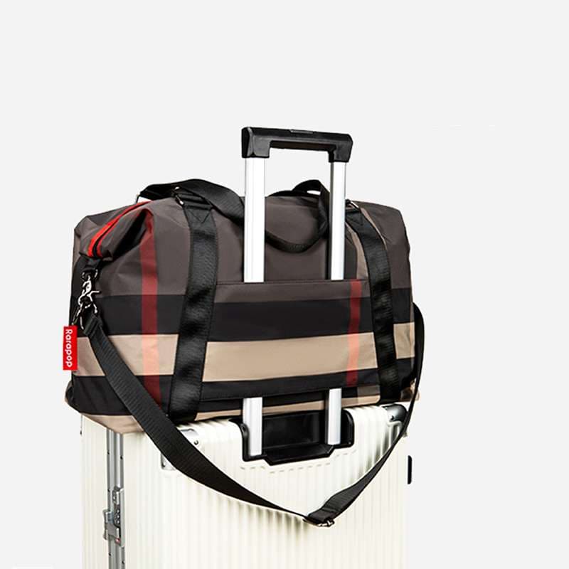 チェック柄ボストンバッグ 20L