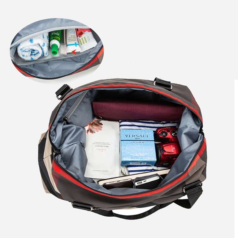 チェック柄ボストンバッグ 20L